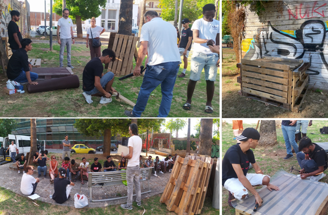I ragazzi del SAI di Palermo hanno costruito una compostiera collocata in piazza Lolli e hanno partecipato a un laboratorio di compostaggio